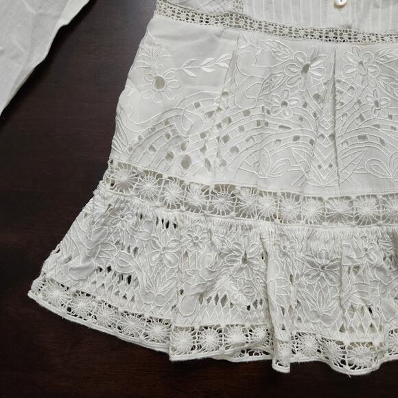 Sundance Crochet Bohemian Blouse Size Small - Picture 4 of 5